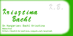 krisztina bachl business card